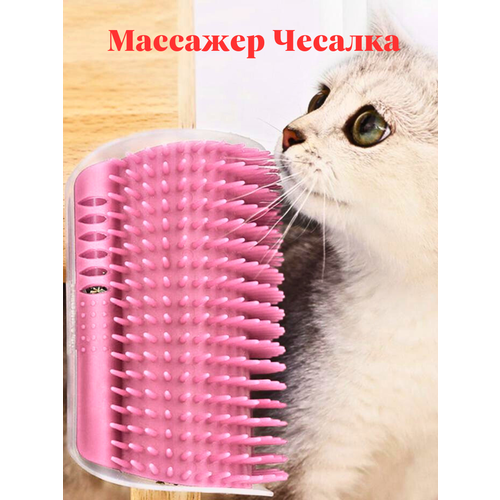 Расческа для кошек с кошачьей мятой чесалка угловая фотография