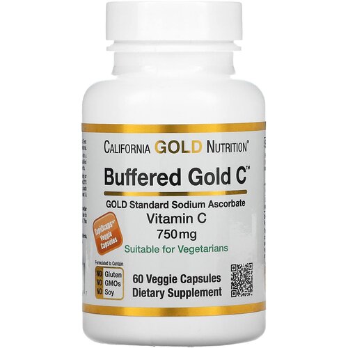 California Gold Nutrition Buffered Vitamin C капс., 750 мг, 100 г, 60 шт. фотография