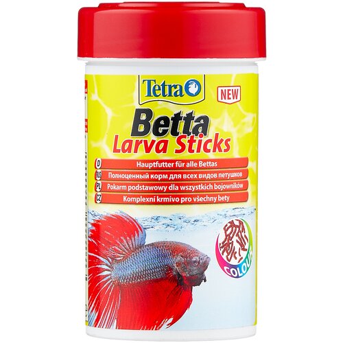 Сухой корм  для  рыб, рептилий, ракообразных Tetra Betta LarvaSticks, 100 мл, 33 г купить за 414 руб, фото