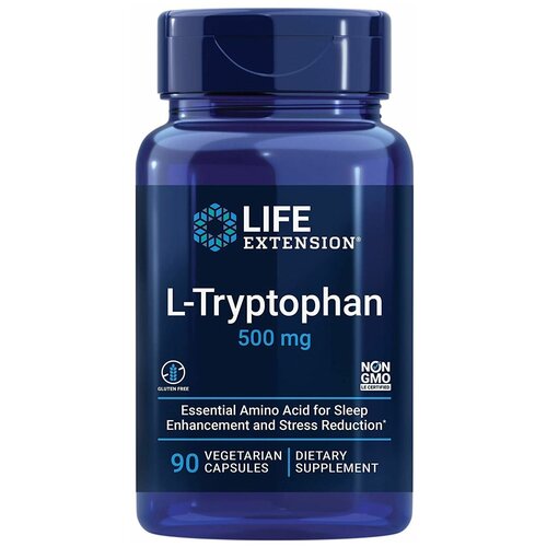 Life Extension L-Tryptophan (L-триптофан) 500 мг 90 капсул фотография