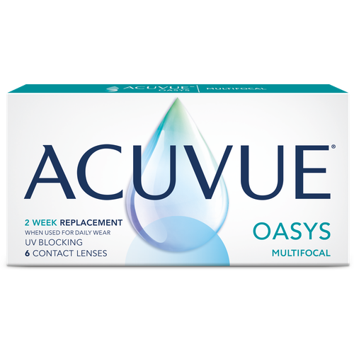 Контактные линзы ACUVUE Oasys Multifocal, 6 шт., R 8,4, D -1,25, ADD: средняя фотография