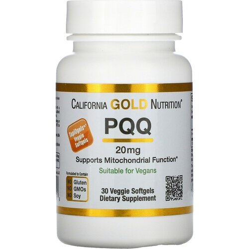 Капсулы California Gold Nutrition PQQ, 40 г, 20 мг, 30 шт. фотография