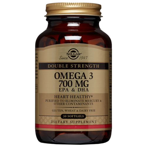 Solgar Double Strength Omega 3 EPA & DHA капс., 700 мг, 300 г, 30 шт. фотография