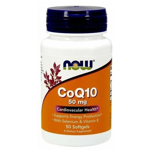 Капсулы NOW CoQ10 with Selenium and Vitamin E, 50 г, 50 мг, 50 шт. фотография