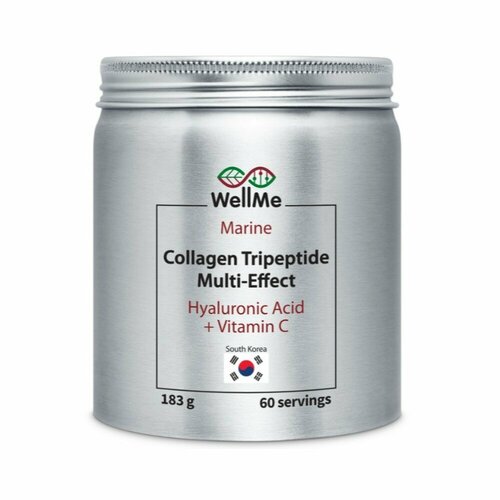 Коллаген морской трипептид с гиалуроновой кислотой и витамином С Collagen Tripeptide Multi-Effect WellМe, 60 порций фотография