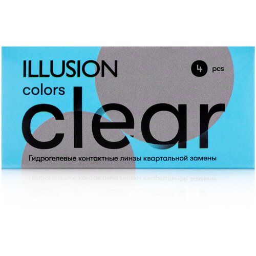 Контактные линзы ILLUSION Colors Clear, 4 шт., R 8,6, D -7 купить за 913 руб, фото