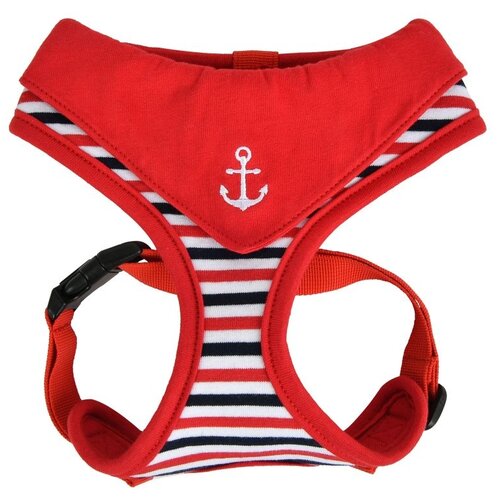 Шлейка Puppia Seaman harness A, обхват шеи 42  см, красный, XL фотография