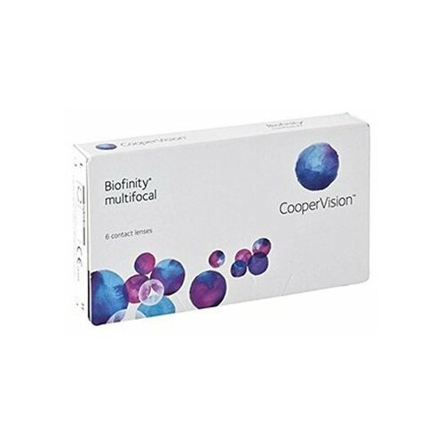 Контактные линзы CooperVision Biofinity Multifocal, 3 шт., R 8,6, D -2,75, ADD: +2.00 N, прозрачный, 1 уп. купить за 2649 руб, фото