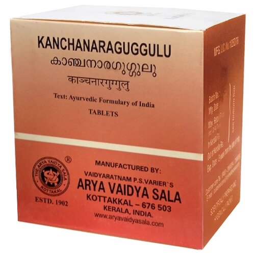 Таблетки Kottakkal Ayurveda Kanchanara Guggul, 100 г, 100 мл, 100 шт. фотография