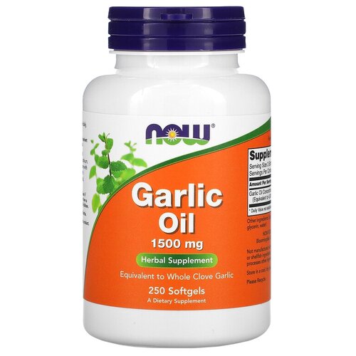 Капсулы NOW Garlic Oil, 250 шт. фотография