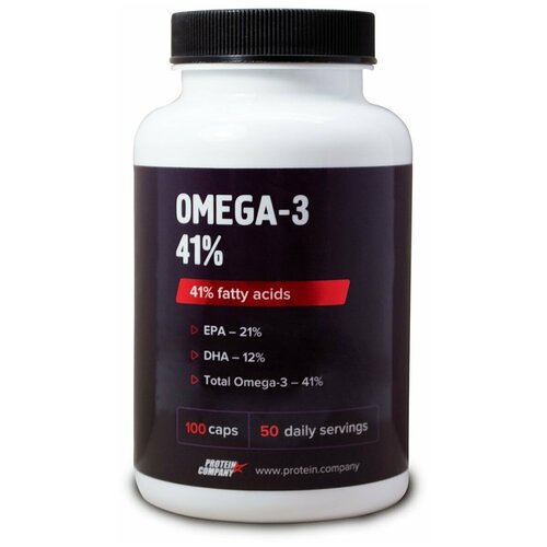 Капсулы PROTEIN.COMPANY Omega-3 Омега 3, 120 г, 250 мл, 100 шт. фотография