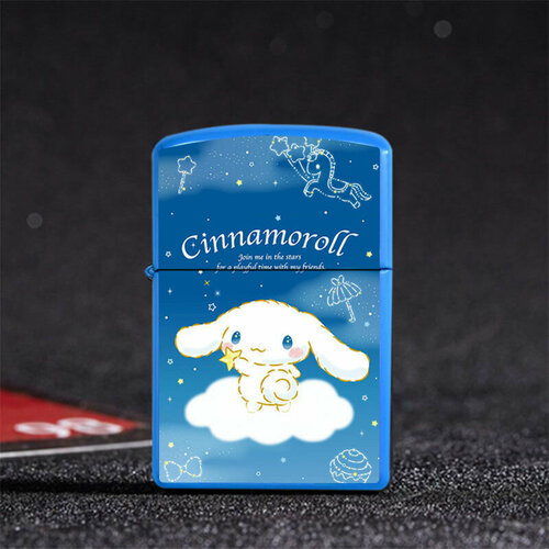 Зажигалка бензиновая Синаморол Cinnamoroll синяя купить за 800 руб, фото