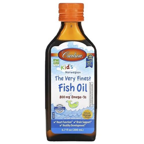 Kid’s The Very Finest Fish Oil д/вн. приема фл., 800 мг, 200 мл, 410 г, апельсин фотография