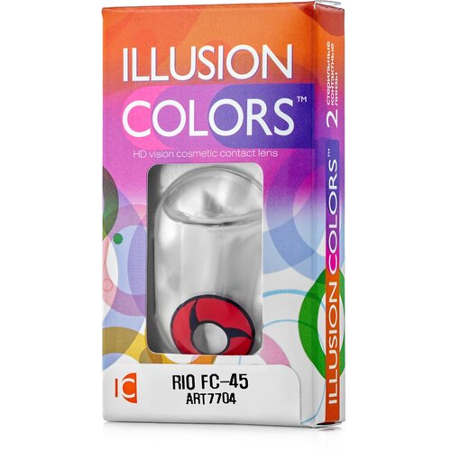 Контактные линзы ILLUSION Сolors Rio, 2 шт., R 8,6, D 0, fc-45 купить за 800 руб, фото