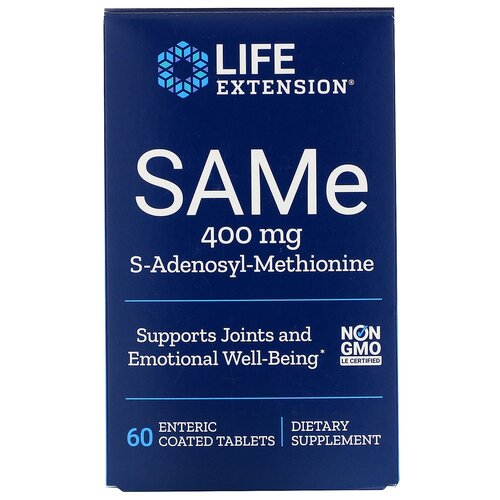 Таблетки Life Extension SAMe, 100 г, 400 мг, 60 шт. фотография