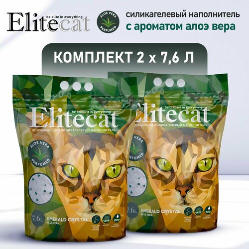 Наполнитель для кошачьего туалета впитывающий силикагель ELITECAT 