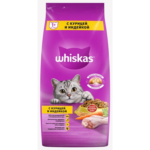 Корм Whiskas сухой корм для взрослых кошек 