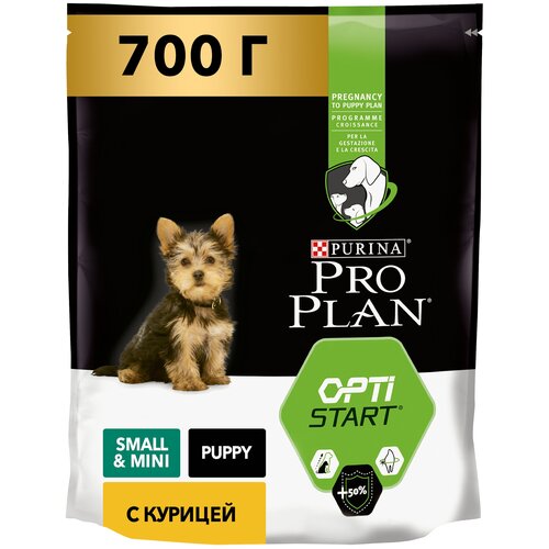 Сухой корм для щенков Pro Plan Optistart, курица 1 уп. х 3 шт. х 700 г (для мелких и карликовых пород) купить за 4017 руб, фото