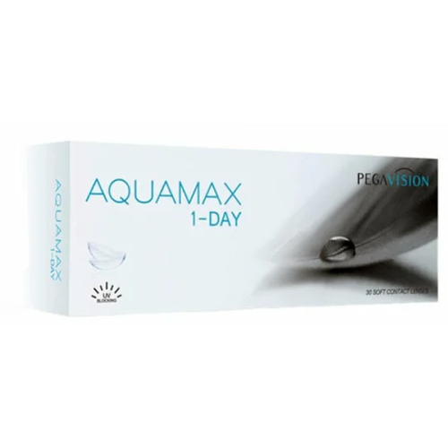 Контактные линзы Pegavision Aquamax 1-Day, 30 шт., R 8,6, D -5,25, прозрачный, 1 уп. купить за 1660 руб, фото