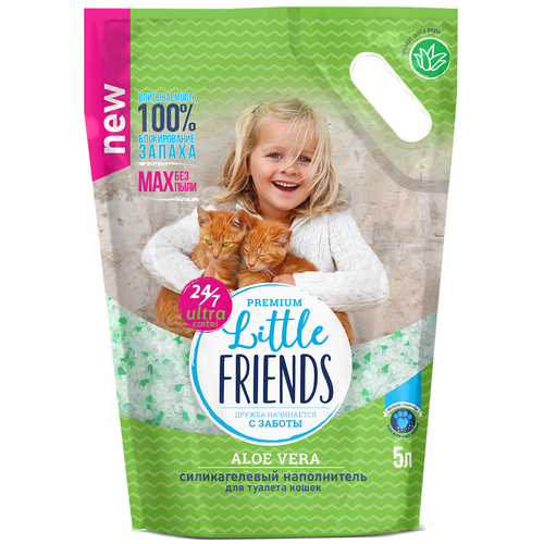 Впитывающий наполнитель Little Friends Aloe Vera, 5л, 1 шт. фотография