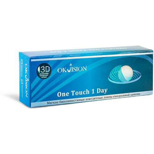 Контактные линзы OKVision One Touch 1 Day, 30 шт., R 8,6, D -1, 1 уп. фотография