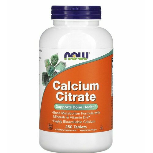 NOW FOODS Calcium Citrate (цитрат кальция) 250 таблеток (Now Foods) фотография