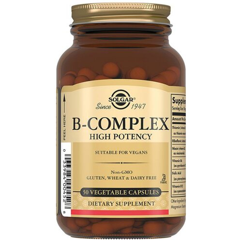 Solgar B-complex high potency капс., 370 г, 50 шт. фотография