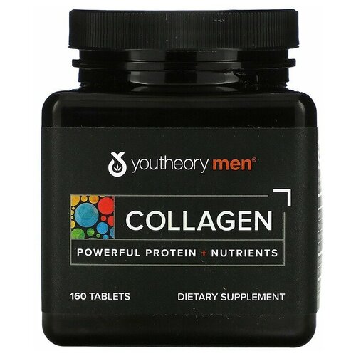 Коллаген для мужчин с витамином С и биотином Youtheory - Collagen for Men, 160 таблеток. фотография