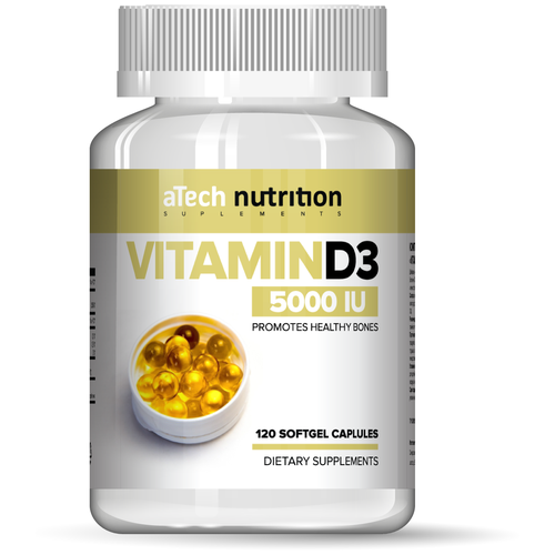 Vitamin D3 мягк. капс., 5000 МЕ, 100 г, 120 шт. фотография