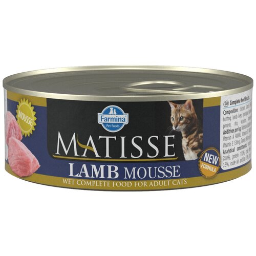 Корм Farmina Matisse Lamb Mousse (мусс) для кошек с ягненком, 85 г x 12 шт фотография