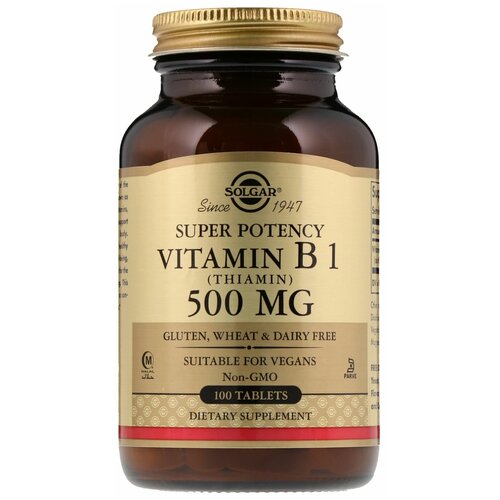 Витамин B Solgar Vitamin B1 (Thiamin) 500 mg 100 таб фотография