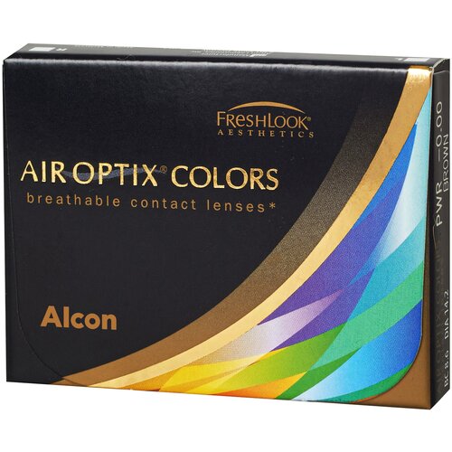 Контактные линзы Alcon Air optix Colors, 2 шт., R 8,6, D 0, amethyst фотография