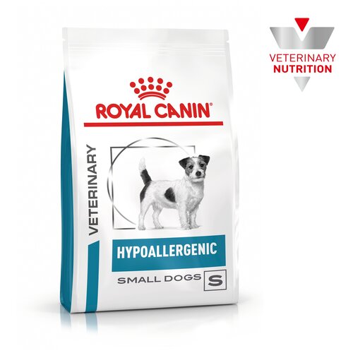 Сухой корм для взрослых собак Royal Canin Hypoallergenic HSD 24 Small Dog, при пищевой аллергии 1 уп. х 2 шт. х 1000 г (для мелких пород) купить за 5203 руб, фото