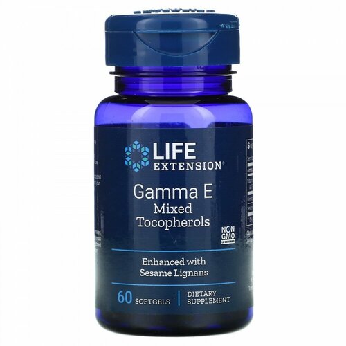 Life Extension Gamma E Mixed Tocopherols (Гамма-Е смешанные токоферолы) 60 гелевых капсул (Life Extension) фотография