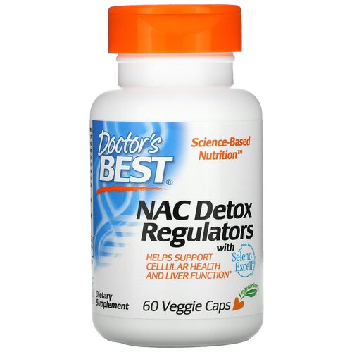 Капсулы Doctor's Best NAC Detox Regulators, 90 г, 60 шт. купить за 1890 руб, фото