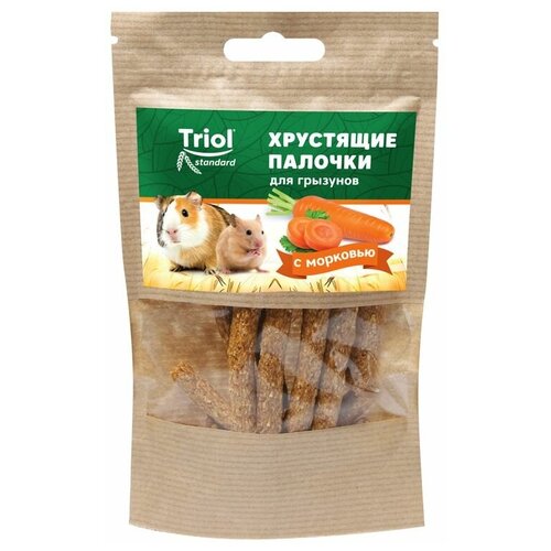 Лакомство Тriol Standard хрустящие палочки для грызунов с морковью, 30г купить за 194 руб, фото