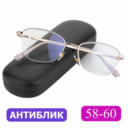 Готовые очки 58-60 антибликовые женские для чтения (+3.50) FAVARIT 7850 С1, цвет бежевый, антиблик, с футляром, РЦ 58-60 купить за 1095 руб, фото