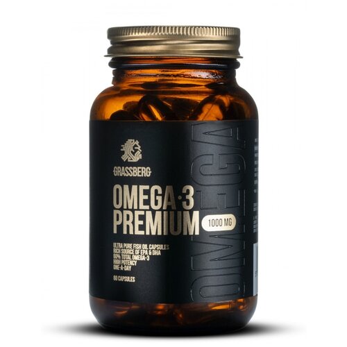 Grassberg Omega 3 Premium капс., 1000 мг, 225 г, 60 шт. фотография