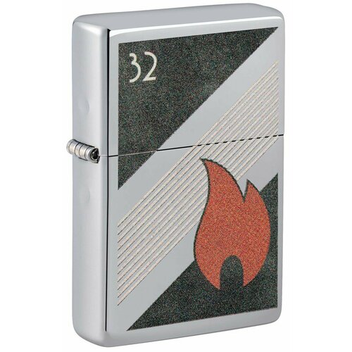 Зажигалка ZIPPO Vintage с покрытием High Polish Chrome, латунь/сталь, серебристая, 38x13x57 мм фотография