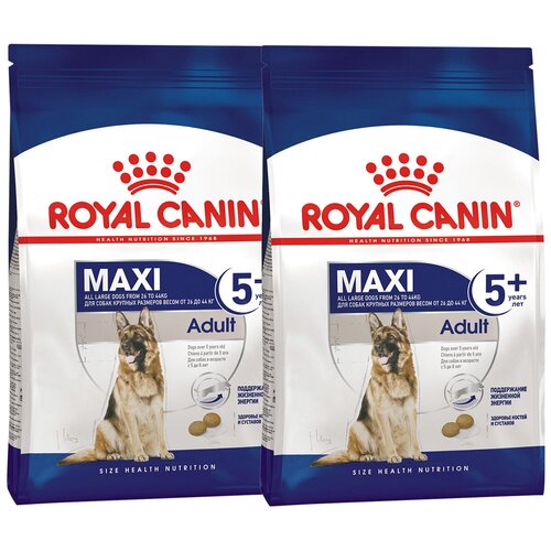 Сухой корм для собак 5+ Royal Canin Maxi Adult 5+ 1 уп. х 2 шт. х 15000 г (для крупных пород) купить за 19348 руб, фото