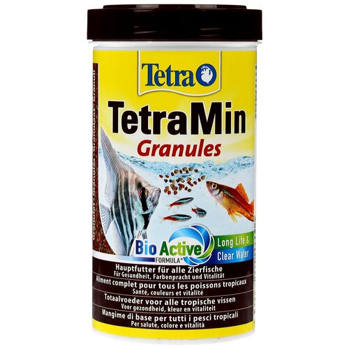 Сухой корм  для  рыб, рептилий Tetra TetraMin Granules, 500 мл, 200 г купить за 902 руб, фото