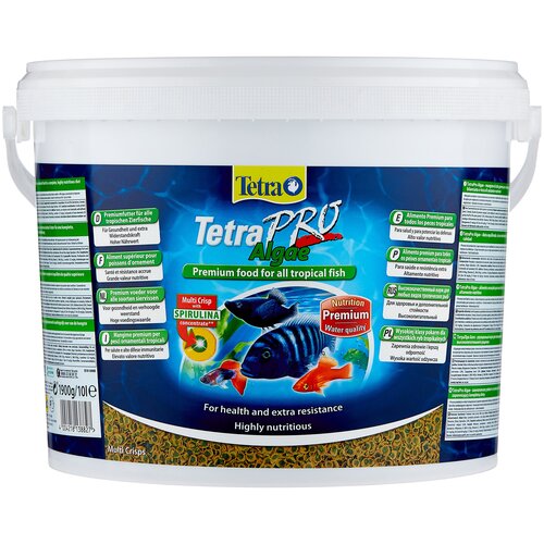 Сухой корм  для  рыб, ракообразных Tetra TetraPro Algae, 10 л, 1.9 кг купить за 8007 руб, фото