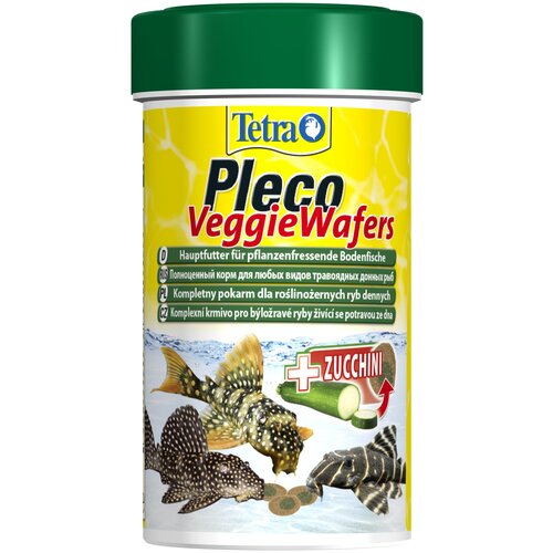 Сухой корм  для  рыб Tetra Pleco Veggie Wafers, 100 мл, 42 г2 шт. в уп. купить за 479 руб, фото