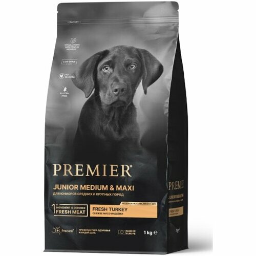 Корм сухой Premier Pet Premier Индейка для юниоров средних и крупных пород, 1 кг фотография