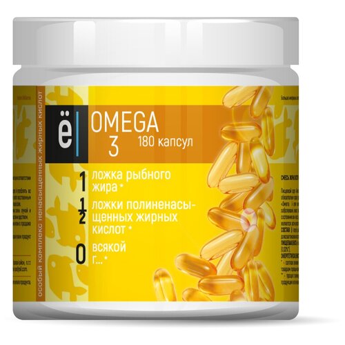 Ёбатон Omega 3 капс., 1000 мг, 180 шт. купить за 999 руб, фото