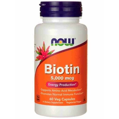 NOW Витамины группы B NOW Biotin 5000 мкг 60 капс. фотография