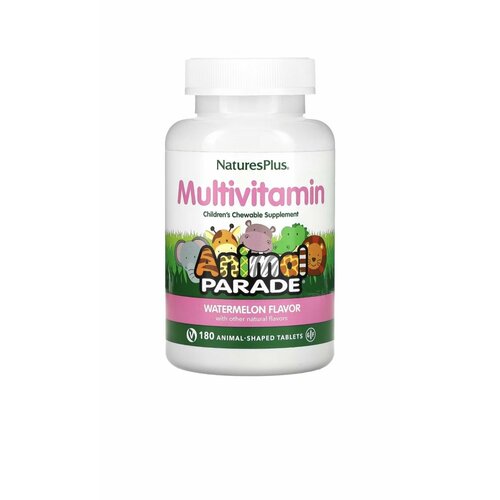 Детские Мультивитамины NATURESPLUS Multivitamin Animal Parade 180 таблеток (Арбуз) фотография