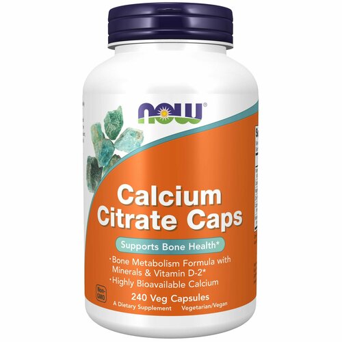 NOW Calcium citrate, цитрат кальция, 240 капсул фотография