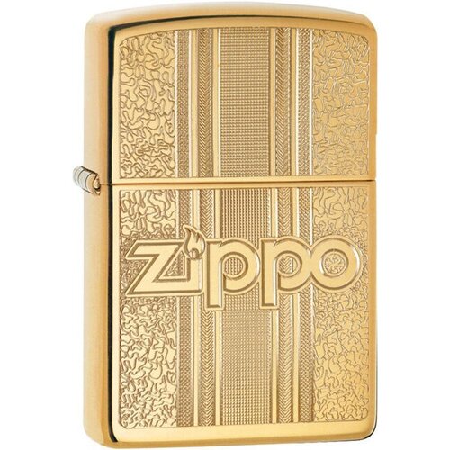 Зажигалка Zippo 29677 Бензиновая Pattern Design High Polish Brass купить за 8090 руб, фото