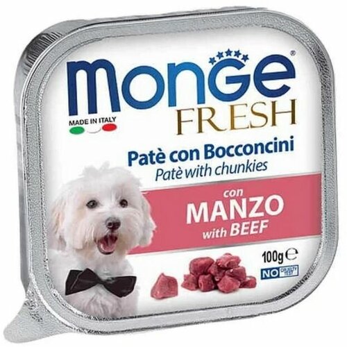 Monge Dog Fresh консервы для собак, говядина, 100г, 12 штук фотография